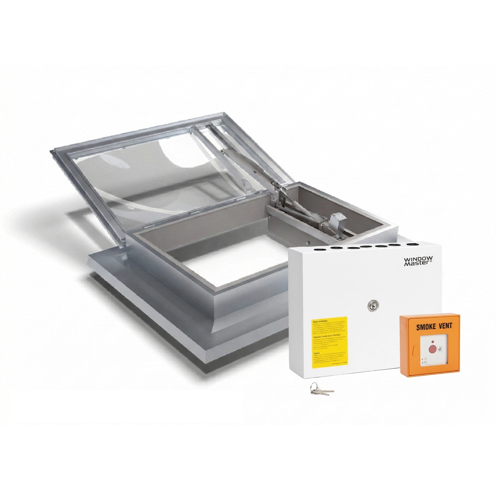 Stairwell System AOV Roof Hatch 1m² for smoke ventilation and roof access
